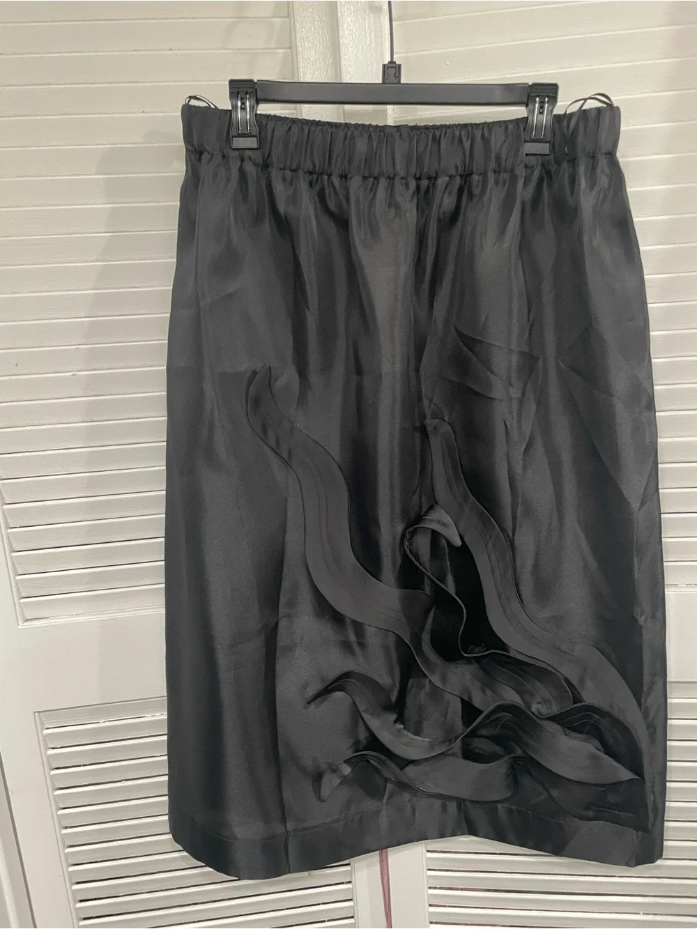NWT Black Ruffled Midi Skirt - Women's Black Midi Skirt - Picture 2 of 12